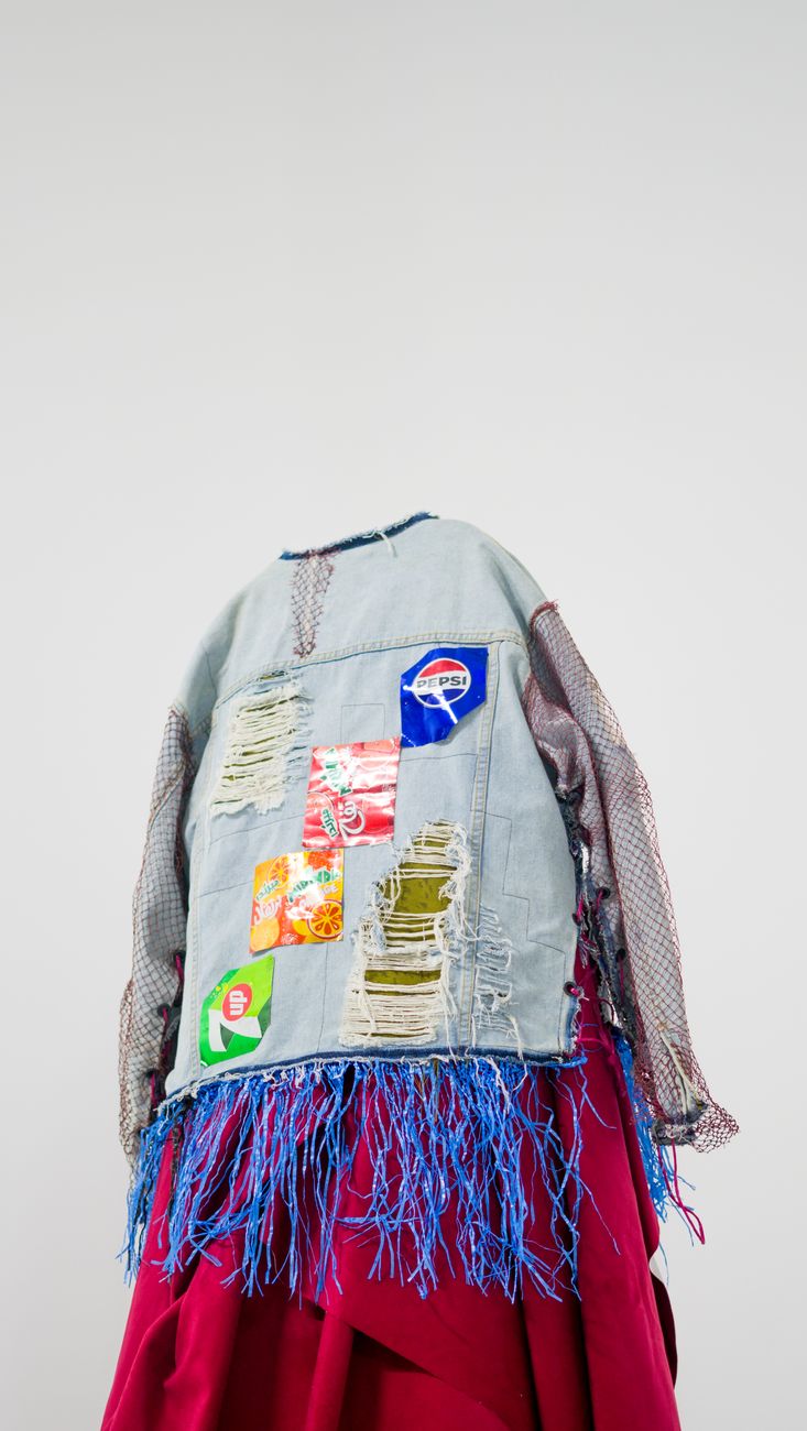creative denim jacket with patchwork design